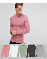T-shirt manica lunga rosa di ASOS DESIGN