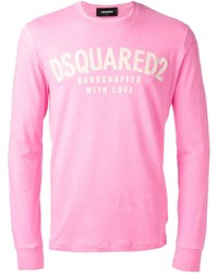 T-shirt manica lunga rosa di DSQUARED2