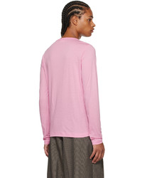 T-shirt manica lunga rosa di Dries Van Noten