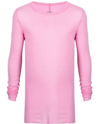 T-shirt manica lunga rosa di Rick Owens