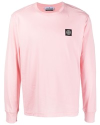 T-shirt manica lunga rosa di Stone Island