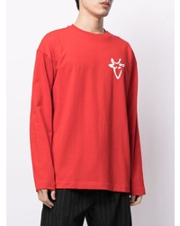 T-shirt manica lunga rossa di Kenzo