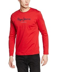 T-shirt manica lunga rossa di Pepe Jeans