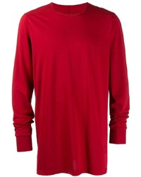 T-shirt manica lunga rossa di Rick Owens DRKSHDW