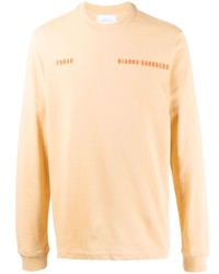 T-shirt manica lunga stampata arancione di Bianca Saunders
