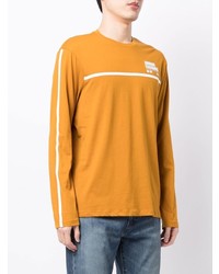 T-shirt manica lunga stampata arancione di Armani Exchange