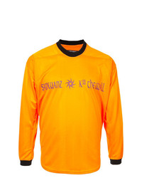 T-shirt manica lunga stampata arancione di Sankuanz