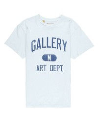 T-shirt manica lunga stampata azzurra di GALLERY DEPT.