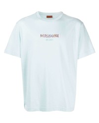T-shirt manica lunga stampata azzurra di Missoni