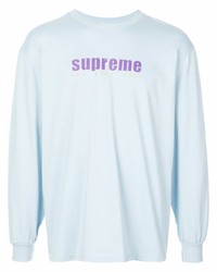 T-shirt manica lunga stampata azzurra di Supreme