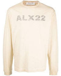 T-shirt manica lunga stampata beige di 1017 Alyx 9Sm
