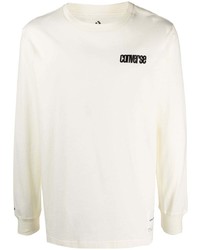 T-shirt manica lunga stampata beige di Converse
