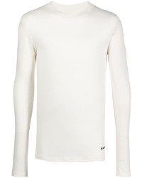 T-shirt manica lunga stampata beige di Jil Sander