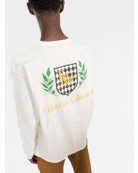 T-shirt manica lunga stampata beige di Rhude