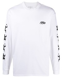 T-shirt manica lunga stampata bianca e nera di Carhartt WIP