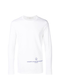 T-shirt manica lunga stampata bianca e nera di Golden Goose Deluxe Brand