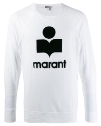 T-shirt manica lunga stampata bianca e nera di Isabel Marant