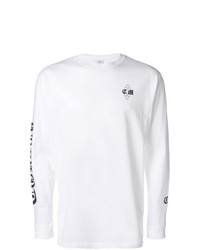 T-shirt manica lunga stampata bianca e nera di Marcelo Burlon County of Milan