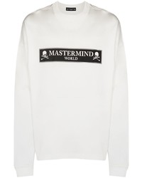 T-shirt manica lunga stampata bianca e nera di Mastermind Japan