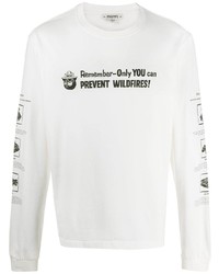 T-shirt manica lunga stampata bianca e nera di Phipps