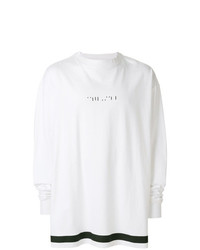 T-shirt manica lunga stampata bianca e nera di Unravel Project