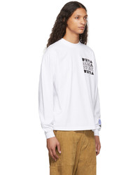 T-shirt manica lunga stampata bianca e nera di Jam