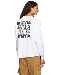 T-shirt manica lunga stampata bianca e nera di Jam