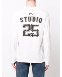 T-shirt manica lunga stampata bianca e nera di Zadig & Voltaire