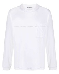 T-shirt manica lunga stampata bianca di Acne Studios