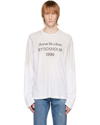 T-shirt manica lunga stampata bianca di Acne Studios