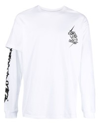 T-shirt manica lunga stampata bianca di ACRONYM