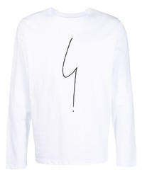 T-shirt manica lunga stampata bianca di agnès b.