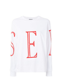 T-shirt manica lunga stampata bianca di Ashley Williams