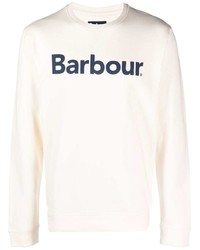 T-shirt manica lunga stampata bianca di Barbour