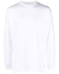 T-shirt manica lunga stampata bianca di Barbour