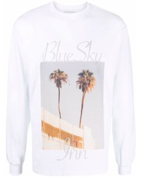 T-shirt manica lunga stampata bianca di BLUE SKY INN