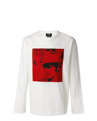 T-shirt manica lunga stampata bianca di Calvin Klein 205W39nyc