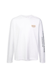 T-shirt manica lunga stampata bianca di Calvin Klein Jeans Est. 1978