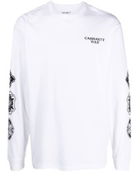 T-shirt manica lunga stampata bianca di Carhartt WIP