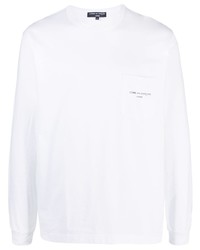 T-shirt manica lunga stampata bianca di Comme des Garcons
