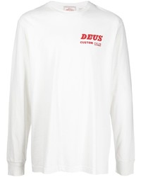 T-shirt manica lunga stampata bianca di Deus Ex Machina