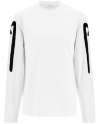 T-shirt manica lunga stampata bianca di Ferragamo
