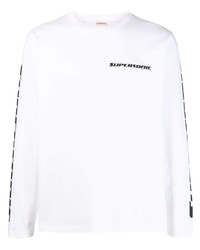 T-shirt manica lunga stampata bianca di FURSAC