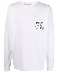 T-shirt manica lunga stampata bianca di GALLERY DEPT.