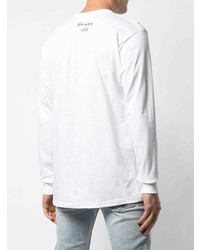 T-shirt manica lunga stampata bianca di Supreme