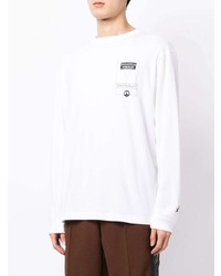 T-shirt manica lunga stampata bianca di Toga Virilis