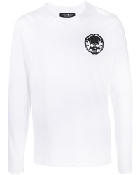 T-shirt manica lunga stampata bianca di Hydrogen