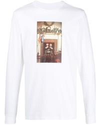 T-shirt manica lunga stampata bianca di Jordan