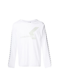 T-shirt manica lunga stampata bianca di Kappa Kontroll