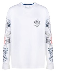 T-shirt manica lunga stampata bianca di Koché